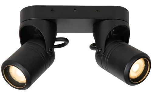 Потолочный светильник Niort 14825/02/30 Lucide уличный IP44 чёрный 2 лампы, плафон чёрный в стиле классический GU10 фото 2
